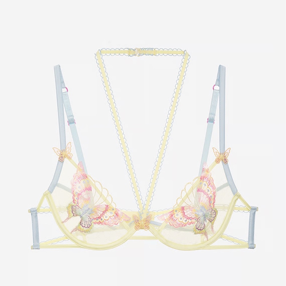 Victoria’s Secret For Love and Lemons Pastel Papillion Butterflies Underwire Bra